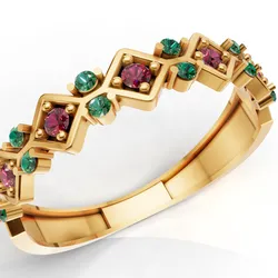 Diamond Emerald-Cut Halo Statement Ring