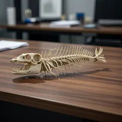 Eel Cod Skeleton Anatomy – Highly Detailed Fish Skeletal 3D Model for Education & 3D Printing