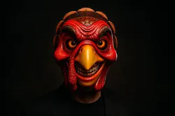 Evil Turkey Mask 3D Printed Halloween Mask Unique Funny Horror Costume Prop Thanksgiving 3D Print Model in Other 607655