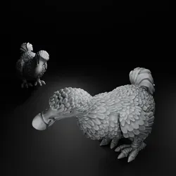 Foraging Dodo Bird - Prehistoric & Extinct Creature Miniature