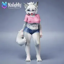 FURRY FOX - Tongue Out Tease in Pink Crop Top NSFW