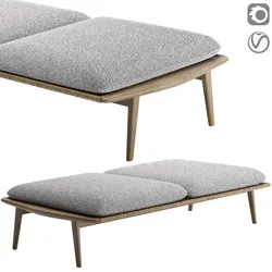 Fynn Outdoor Bench with 2 Cushions