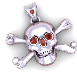 Golden Skull Crossbones Pendant