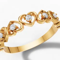Heart-Shaped Diamond Ring CAD