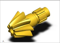 Helical Bevel Gear 3D Model SolidWorks CAD Design