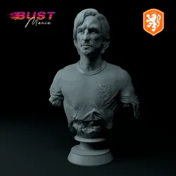 Johan Cruyff Football Legend Premium 3D Bust STL