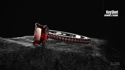 KeyShot Scene for Jewelry Rendering on Black Stone