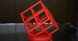 Lattice Cube 3D Printer Torture Test (Overhangs and Dual-Extrusion)