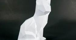 Low Poly Sitting Cat