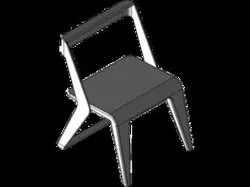 Minimalist Wooden Frame Chair – Curved Seat Design