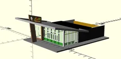 n scale - vintage and forgotten - fast food restaurant - Andy's Frozen Custard