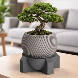 Spiral Texture Modern Planter