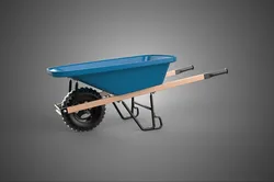 WOOD WOODEN HANDLES HANDLE STEEL FRAME WHEEL BARROW WHEELBARROW