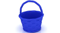 Woven Basket with Handle 3D Printable Model Decorative Storage Basket STL Home Decor Print 3D Print Model in Toys 627896