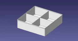 4x4 units, full height, 2x2 grid Stackable Insertbox