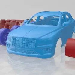 Bentley Bentayga Hybrid – STL Car Model with Separate Parts