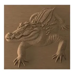 Crocodile STL model relief CNC router wood carving & 3D printing