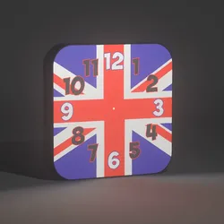 Fișiere pentru imprimante 3D | Fișier 3MF | Square Lightbox Watch UK flag