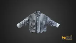 [Game-ready] Striped Gray Shirt