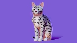 Low poly - Stylized cats - Egyptian Mau Cat