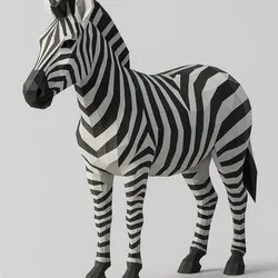 Low Poly Zebra 3D Printable STL