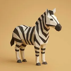 Low Poly Zebra – Minimalist Geometric Animal for 3D Printing