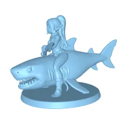 shark rider female elf