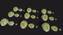 Stylized Ore Rocks Pack (Lowpoly,game ready)