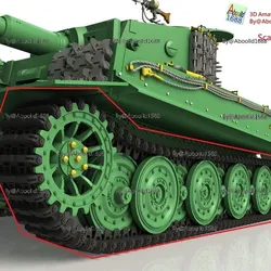 Tiger Tank Transport Track & Steel wheel.(STL-35)