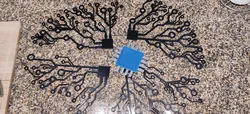 "Brain Electronic circuit" in 4 pieces