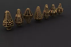 Celestial Pods Collection of 7 Charms 3D print model
