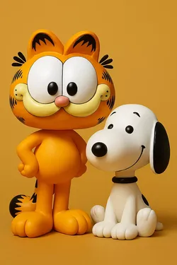 Garfield And Snoopy 3D print model