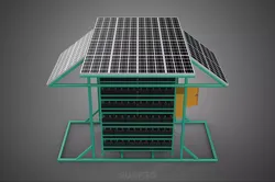 GENSET OFF GRID SOLAR PANEL POWER SYSTEM GENERATOR SET BATTERY 3D model