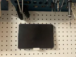 iPad and iPhone peg board stand