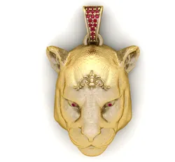 Panther Head Pendant 3D Printable Model