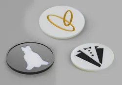 Wedding Coasters - Bride, Groom, Rings