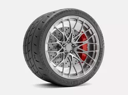 20x12 PUR RS25 Wheel Hoosier Track Attack Pro Tire 3D print model