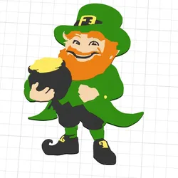 3D printer bestanden | 3MF | Leprechaun with a Pot of Gold