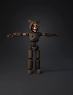 Create a horror animatronic 3D model inspired by survival horror game