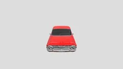 Low-poly-car-chevrolet-impala-1961 D