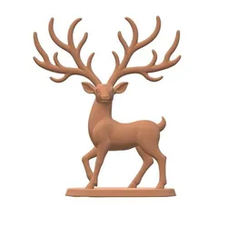 Majestic Deer 3D Model | Elegant Stag Sculpture STL | Woodland Animal Decor | 3D Printable Statue for Home & Fantasy Display