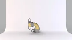 Single 90degree bent metal pipe 3D print model