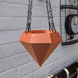 Diamond hanging planter