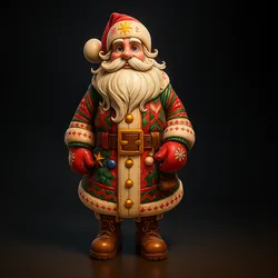 Festive Santa Claus Figure – Holiday Decor Collectible, Christmas Ornament Statue, Detailed Santa Model for Home Decoration