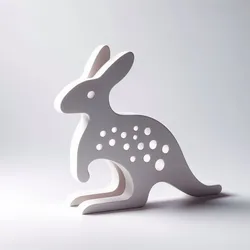 Kangaroo Body Shape Showpiece | Unique Animal Sculpture | Modern 3D Printed Art | Abstract Home Decor Ornament