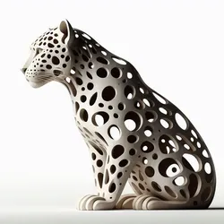 Leopard Body Shape Showpiece | Artistic Animal Sculpture | Modern 3D Printed Decor | Unique Hollow Design