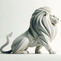 Lion Lowpoly 3D Model | Modern Geometric Animal Sculpture | Home Decor Showpiece | Printable Art Object | Trending 3D Design