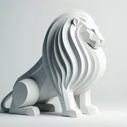 Lion Lowpoly 3D Model | Modern Geometric Animal Sculpture | Home Decor Showpiece | Printable Art Object | Trending 3D Design