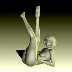 Melusine - Realistic nude female figure. High quality STL