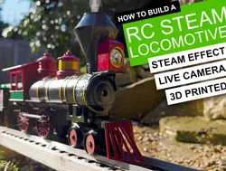 Model RC Steam Train with steam effect, live view camera and working lights. Controlled from your phone.
